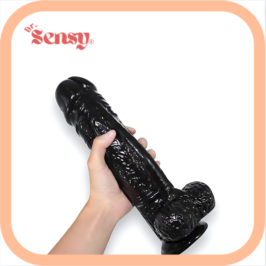 Dr. Sensy XL Dildo - 28Cm - Zwart