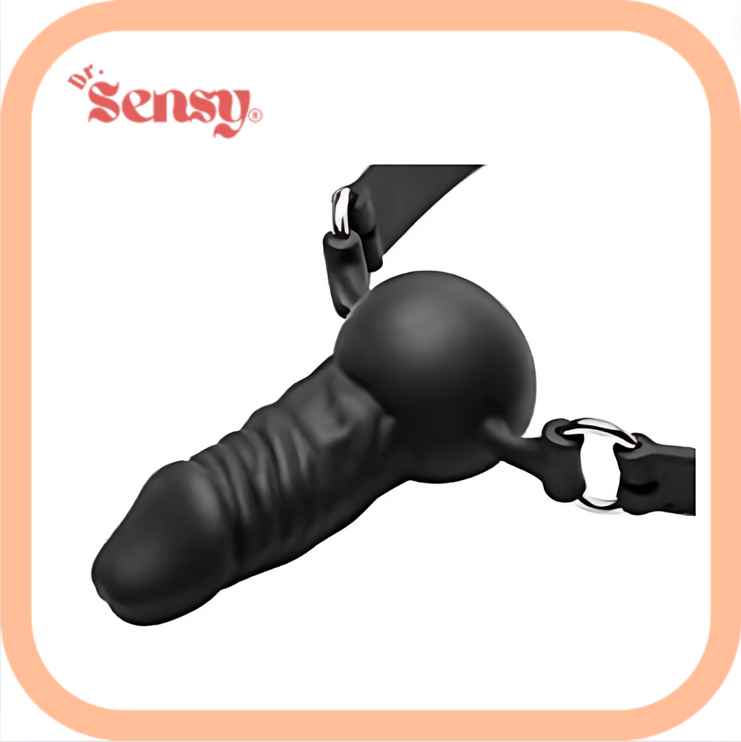 Dr. Sensy BDSM Gag Dildo Strapon - Zwart