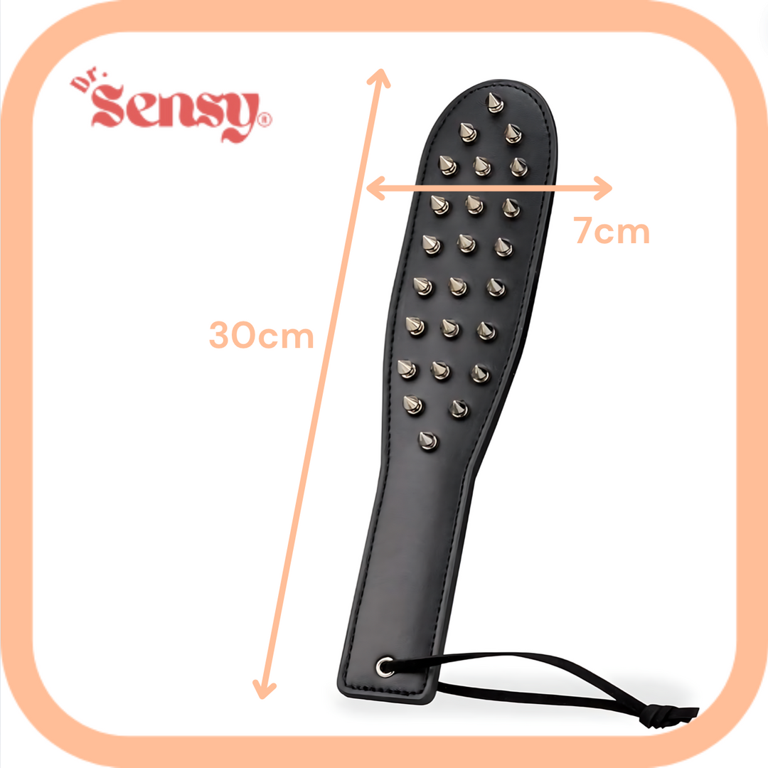 Dr. Sensy Lederen Spank plank spikes - Zwart