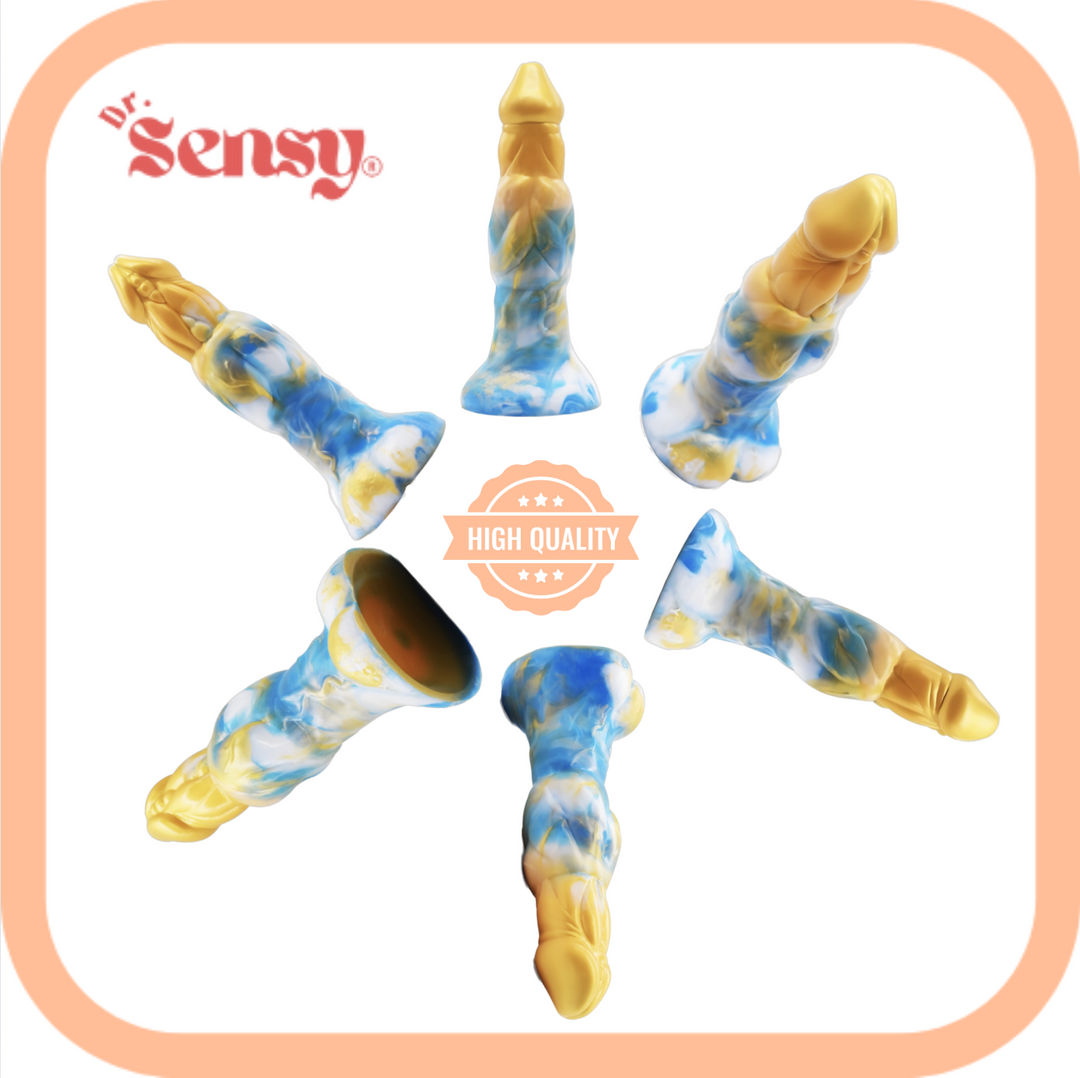 Dr. Sensy  dildo Haku - Geel/Blauw/Wit