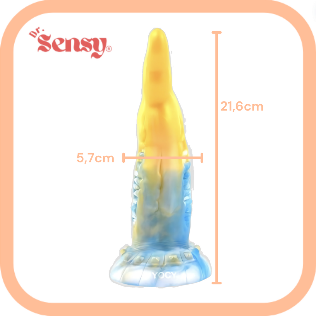 Dr. Sensy Dildo Ammut - Geel/Blauw/Wit