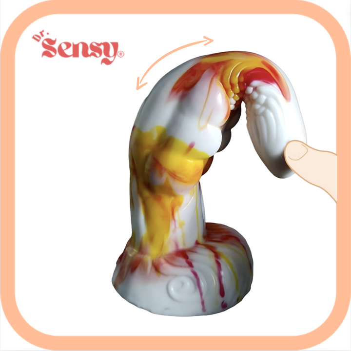 Dr. Sensy  Dildo Bright Bird - Geel/Rood/Wit