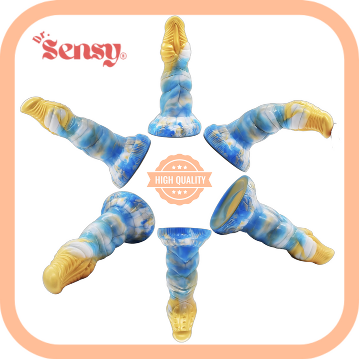 Dr. Sensy  Dildo HaeChi - Geel/Blauw/Wit