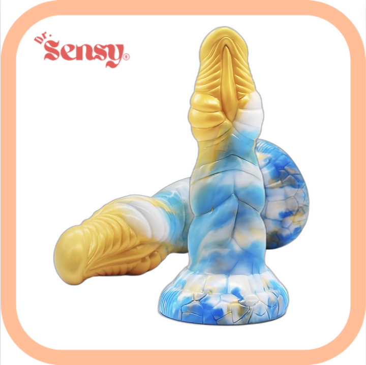 Dr. Sensy  Dildo HaeChi - Geel/Blauw/Wit