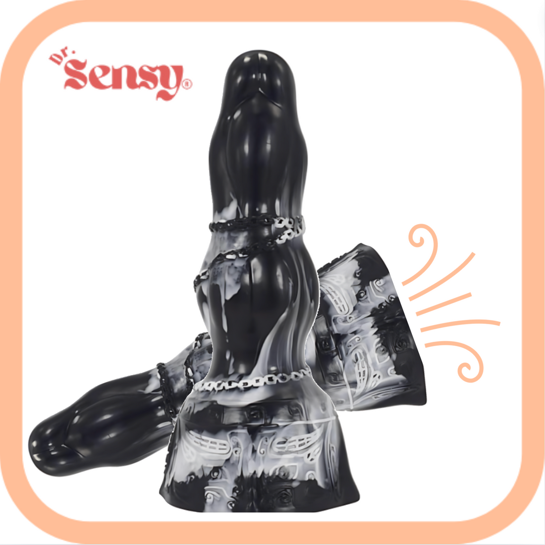 Dr. Sensy  Dildo Gluttony II - Zwart/Wit