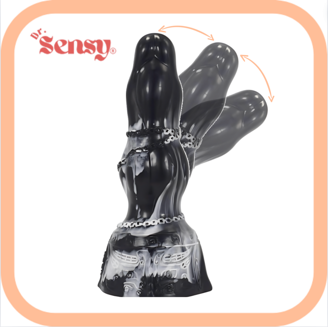 Dr. Sensy  Dildo Gluttony II - Zwart/Wit