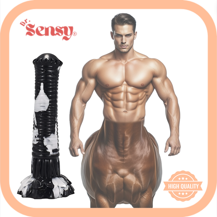 Dr. Sensy  Dildo Horsepower - Zwart/Wit