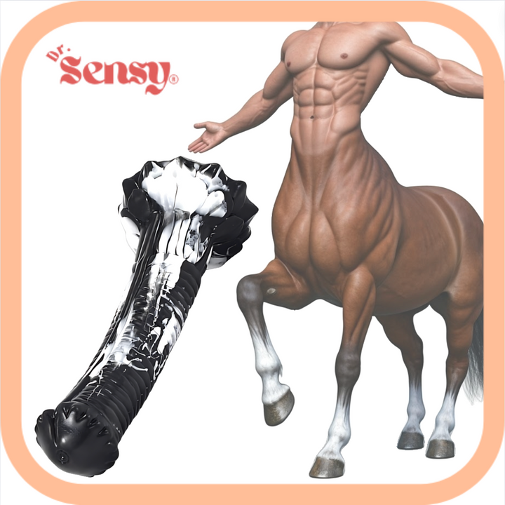 Dr. Sensy  Dildo Horsepower - Zwart/Wit