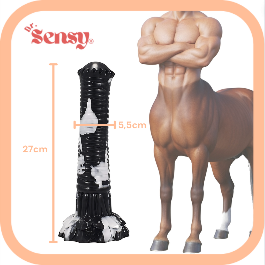 Dr. Sensy  Dildo Horsepower - Zwart/Wit