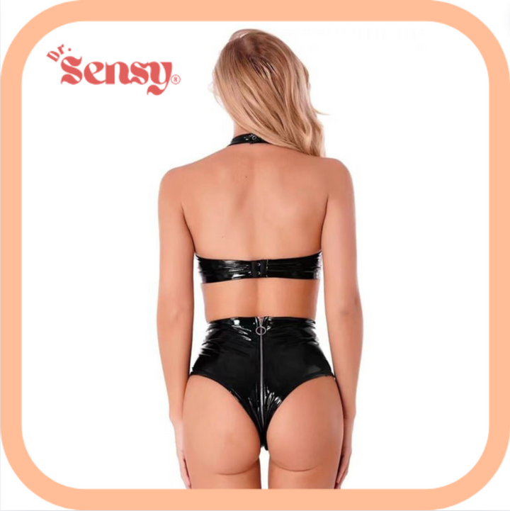 Dr. Sensy BDSM Latex Bh met Broekje - Maten M/L/XL