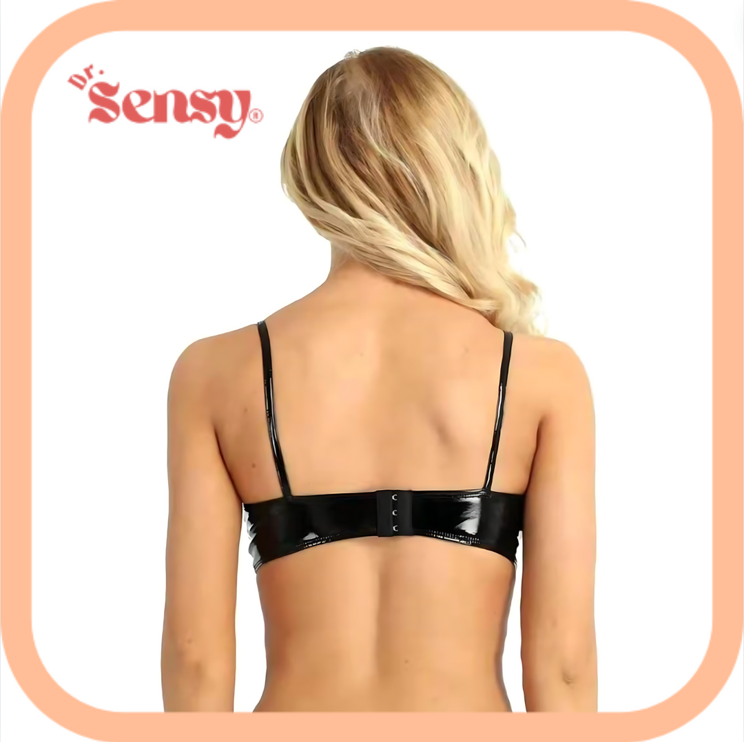 Dr. Sensy BDSM Latex Bh - Zwart - Maten M/L/XL