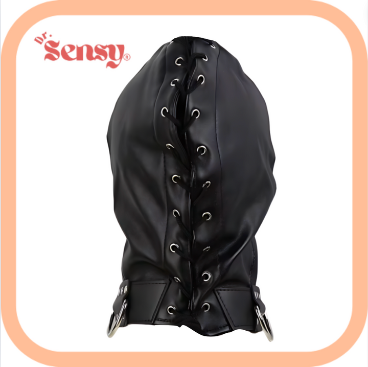 Dr. Sensy BDSM Masker - Zwart - PU Leer - One Size