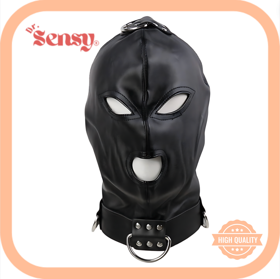 Dr. Sensy BDSM Masker - Zwart - PU Leer - One Size