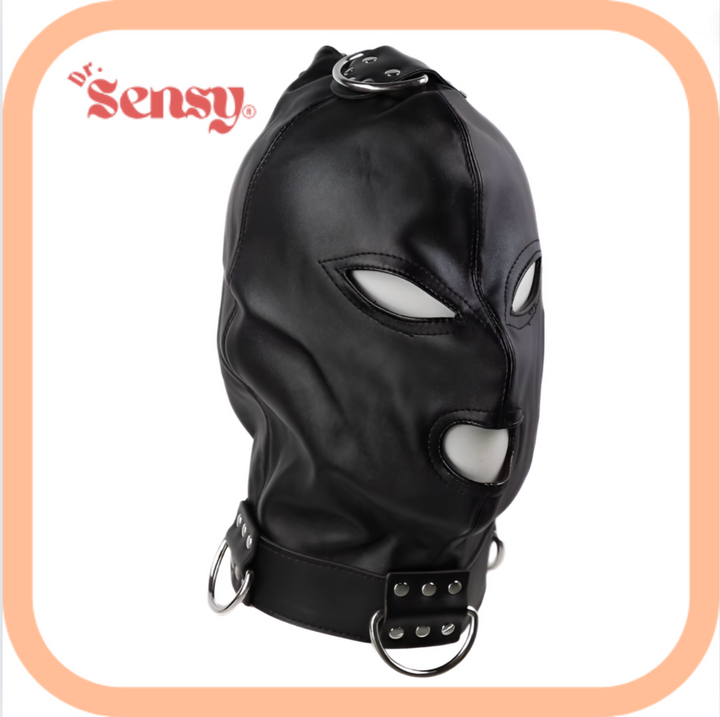 Dr. Sensy BDSM Masker - Zwart - PU Leer - One Size