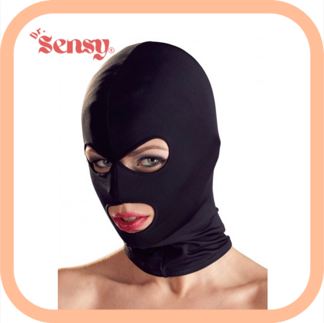 Dr. Sensy BDSM Masker met Ogen & Mond Opening - Zwart