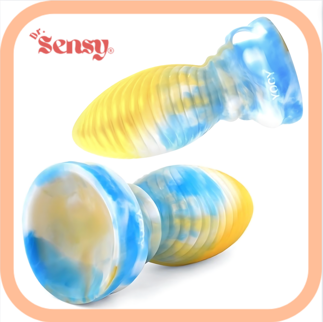 Dr. Sensy Egg Desert Armadillo - Butt Plug - Geel/Blauw/Wit