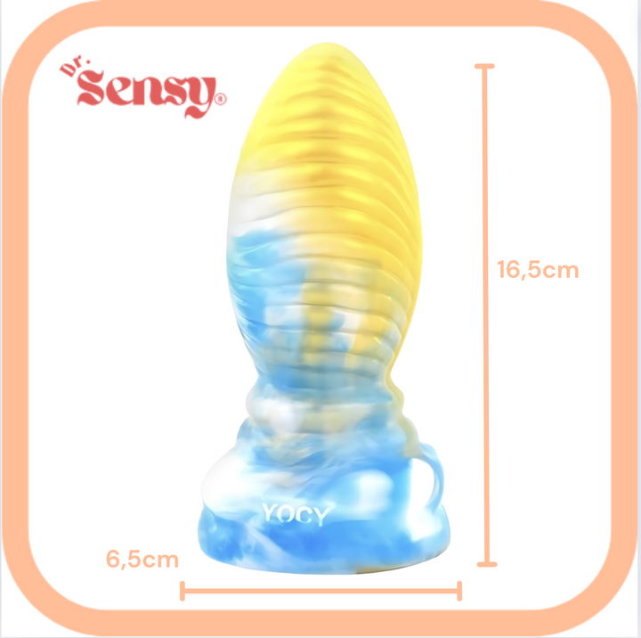 Dr. Sensy Egg Desert Armadillo - Butt Plug - Geel/Blauw/Wit