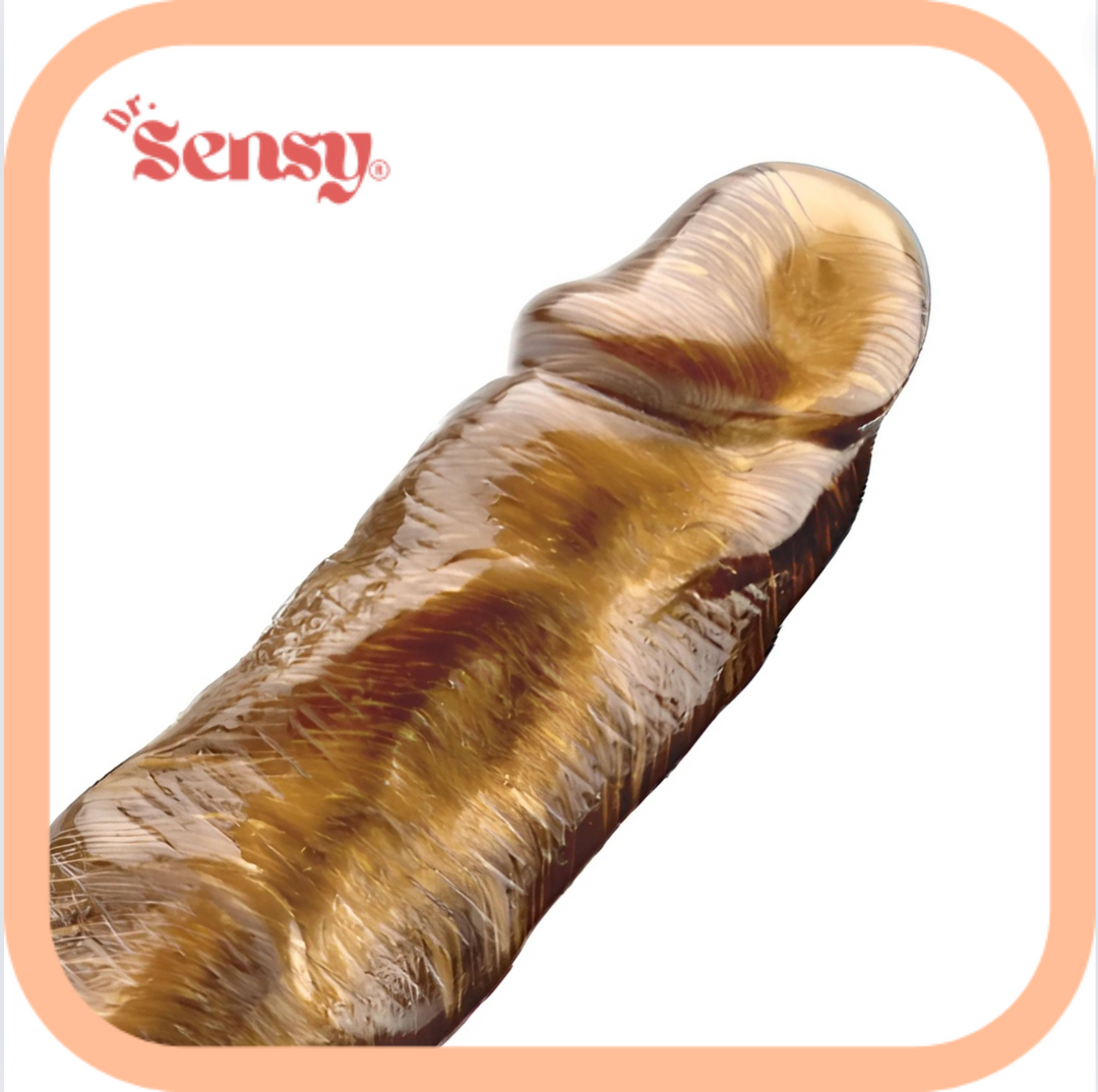 Dr. Sensy Dubbele Dildo Bruin - Goud