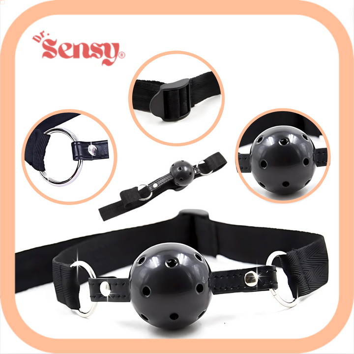 Dr. Sensy Gag Ball - Zwart