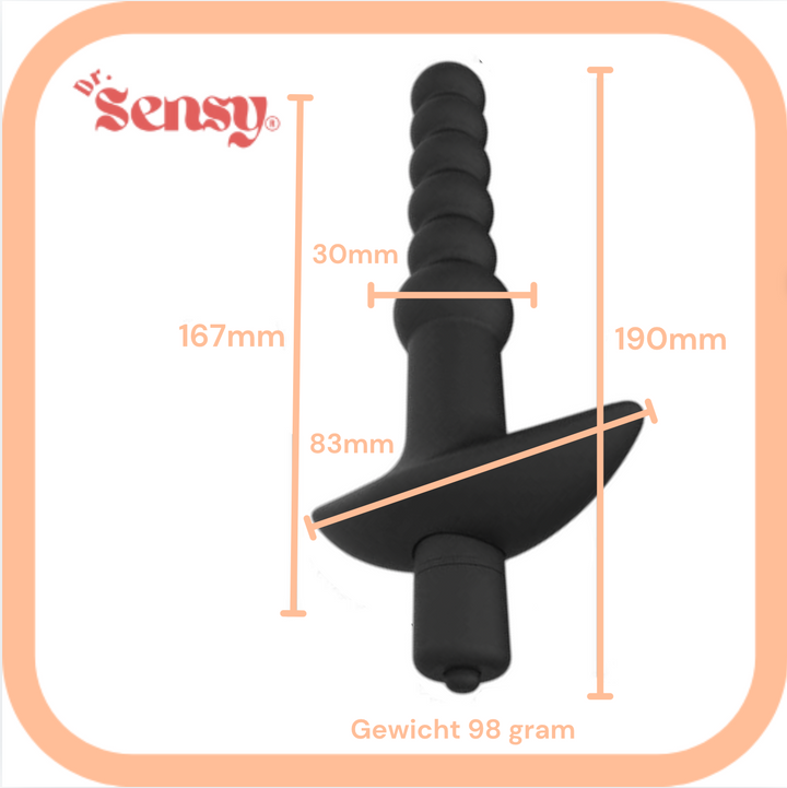 Dr. Sensy Vibrerende Kralen Buttplug - 10 Standen