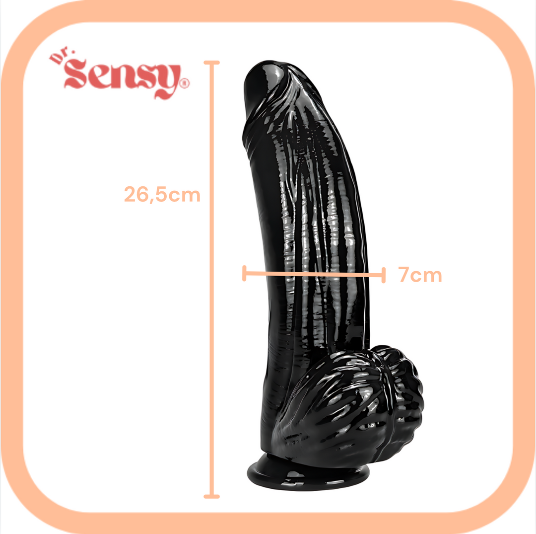 Dr. Sensy XXL MEGA Dikke Dildo -  26,5cm -Zwart