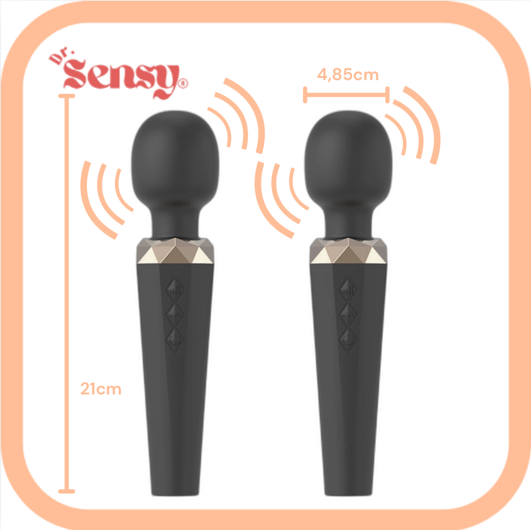 Dr. Sensy Wand Vibrator - 28 Standen -Roze & Zwart