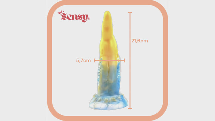 Dr. Sensy Dildo Ammut - Geel/Blauw/Wit