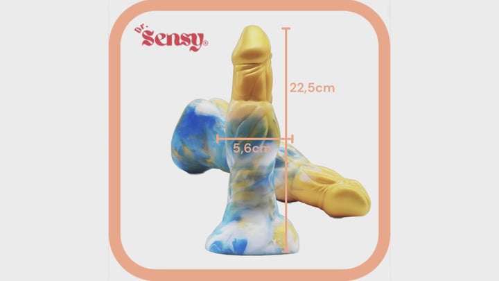 Dr. Sensy  dildo Haku - Geel/Blauw/Wit