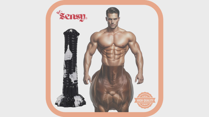 Dr. Sensy  Dildo Horsepower - Zwart/Wit