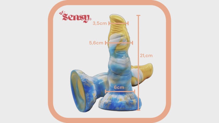 Dr. Sensy  Dildo HaeChi - Geel/Blauw/Wit